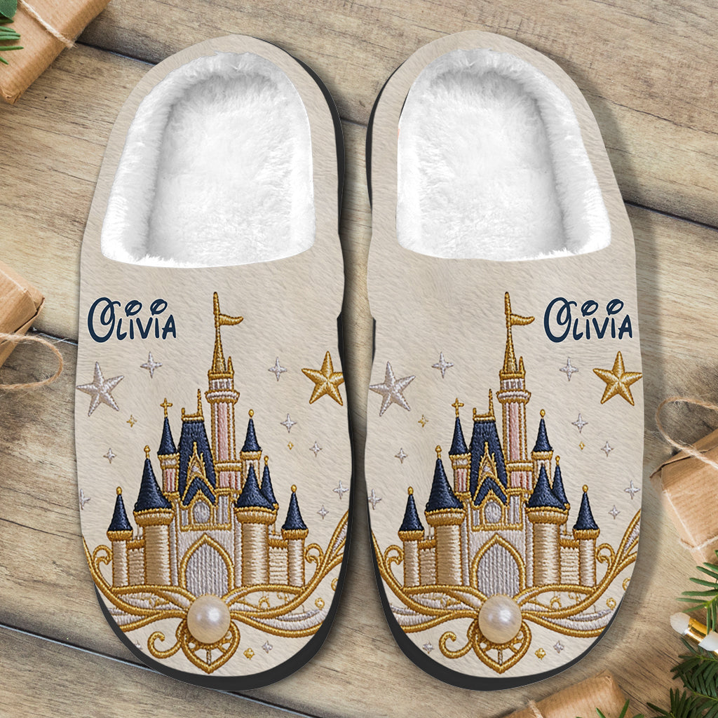 Yellow Honey Bear - Personalized Dream Trip Faux Fur Boot Slippers