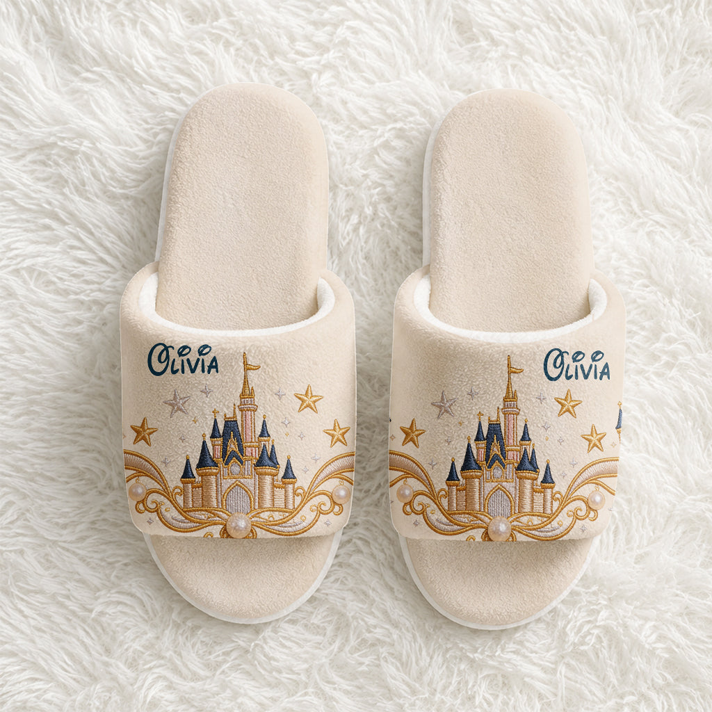 Yellow Honey Bear - Personalized Dream Trip Faux Fur Boot Slippers