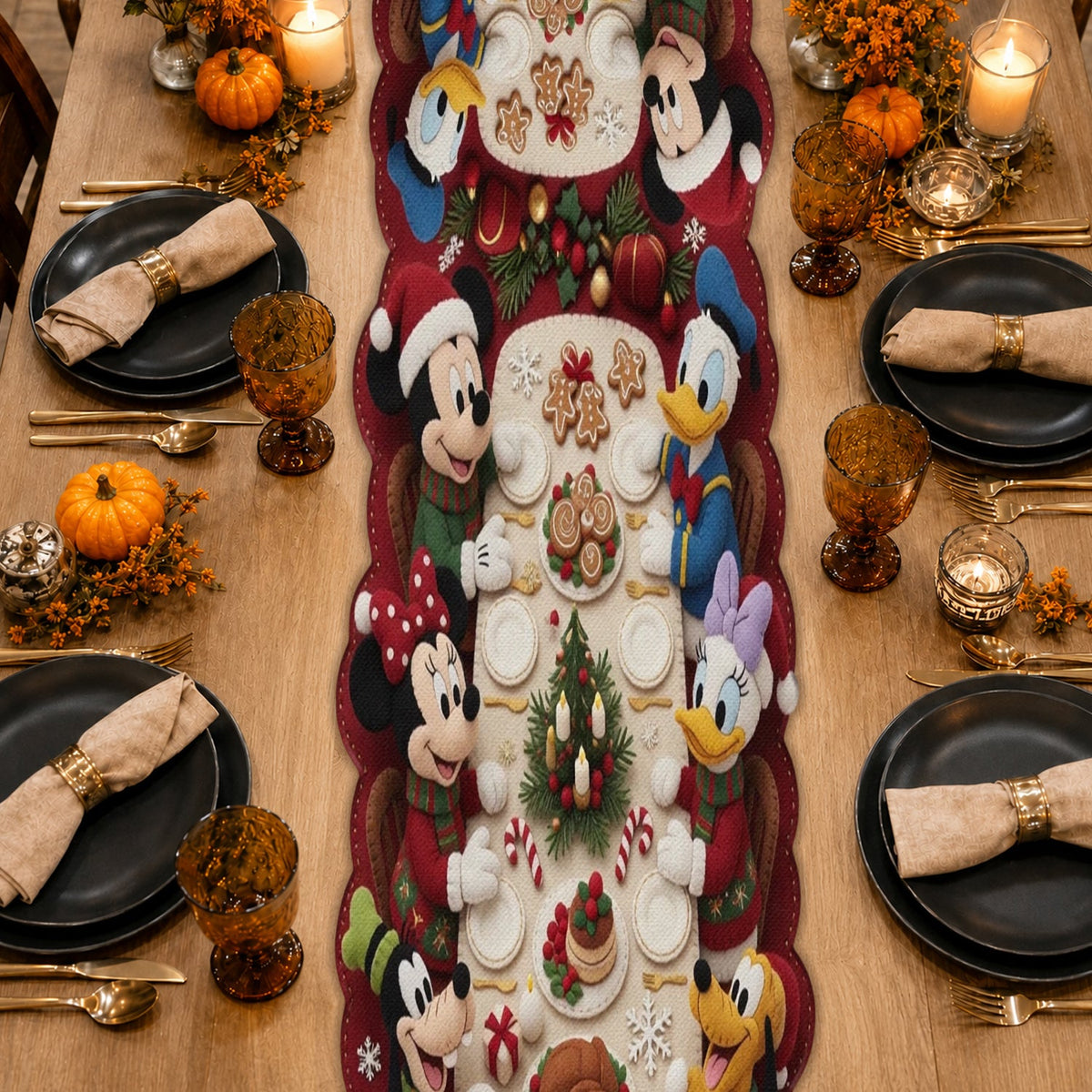Magical Christmas - Personalized Mouse Custom Shape Table Runner