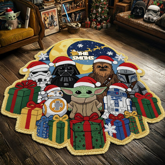 Merry Christmas - Personalized The Force Non-Slip Tufted Rug