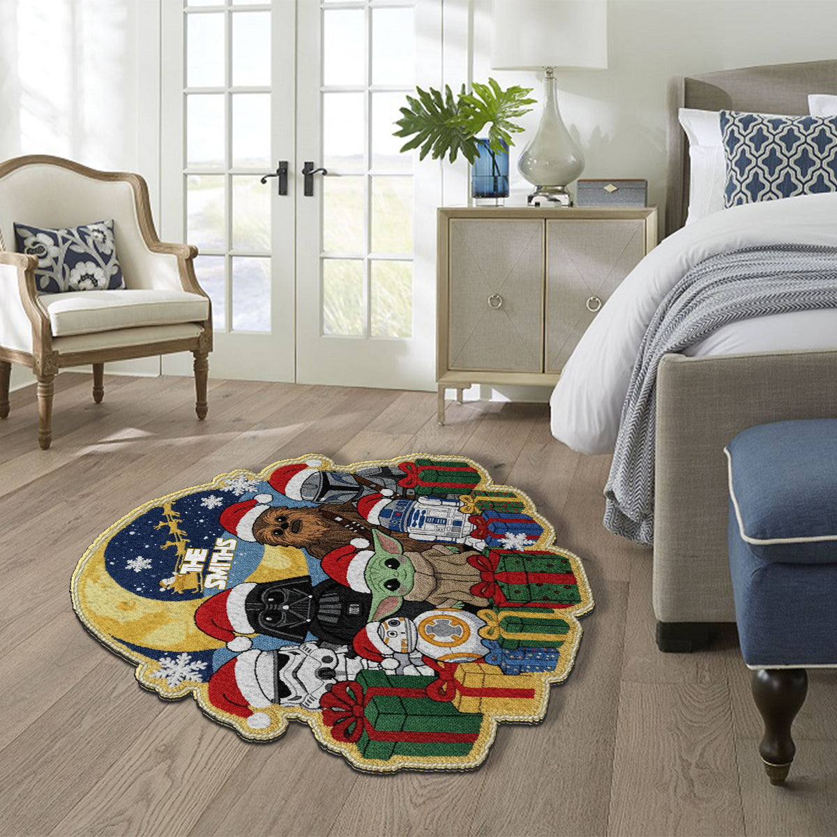 Merry Christmas - Personalized The Force Non-Slip Tufted Rug