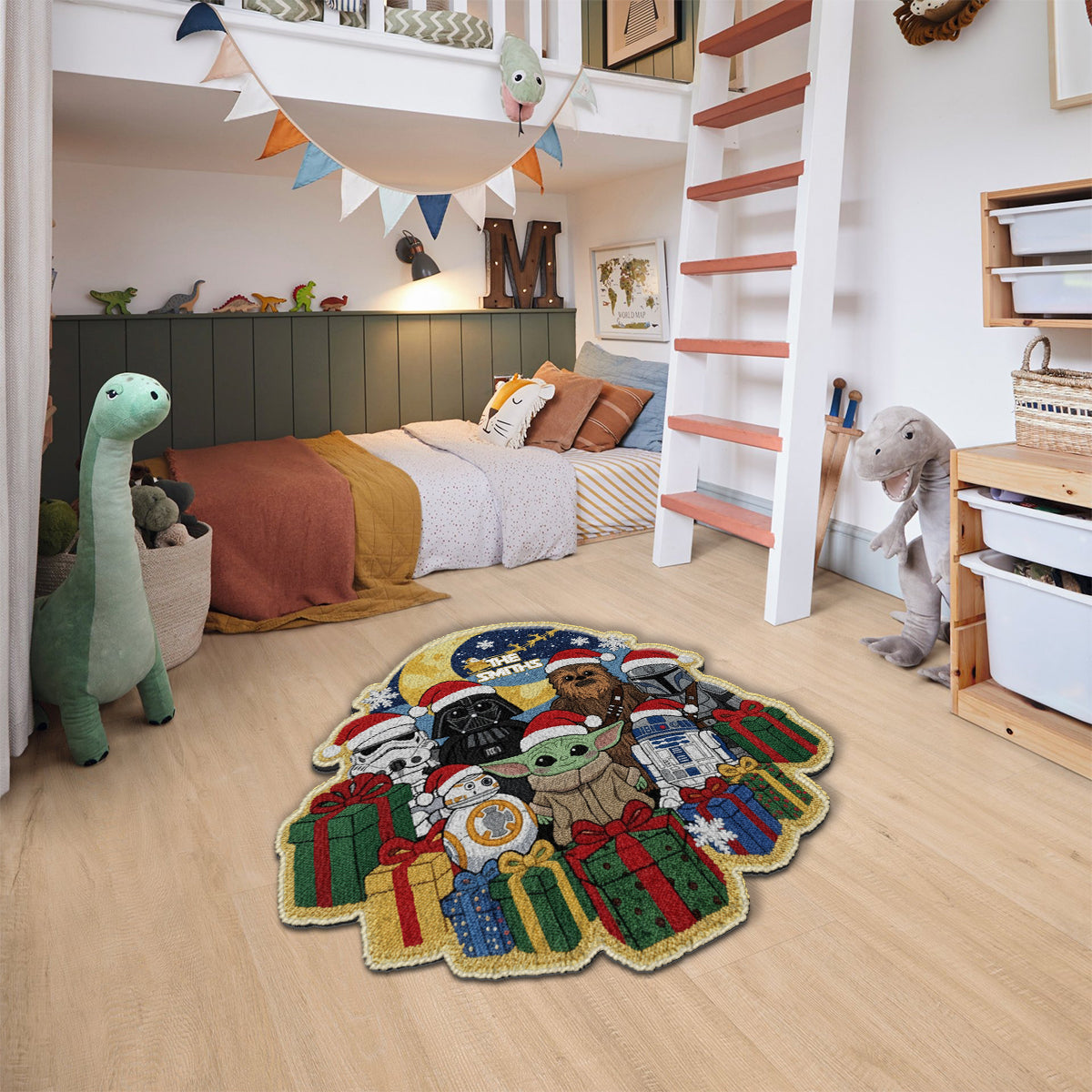 Merry Christmas - Personalized The Force Non-Slip Tufted Rug