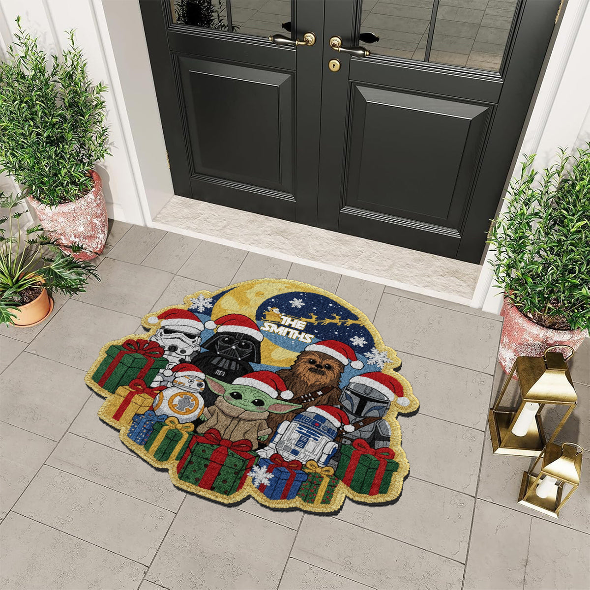 Merry Christmas - Personalized The Force Non-Slip Tufted Rug