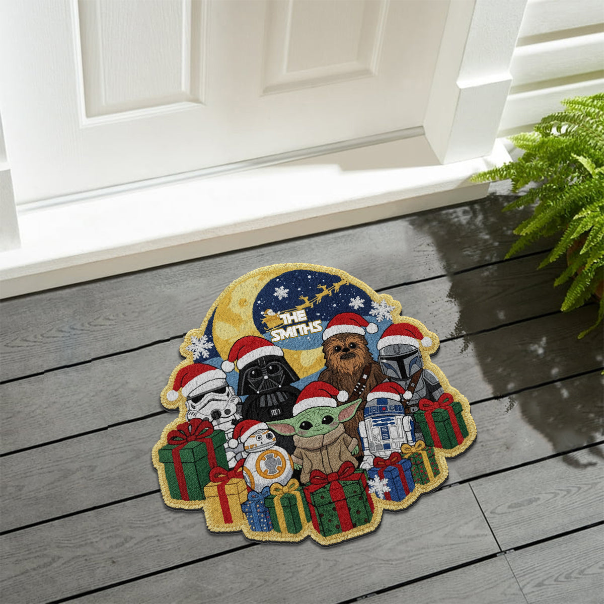Merry Christmas - Personalized The Force Non-Slip Tufted Rug