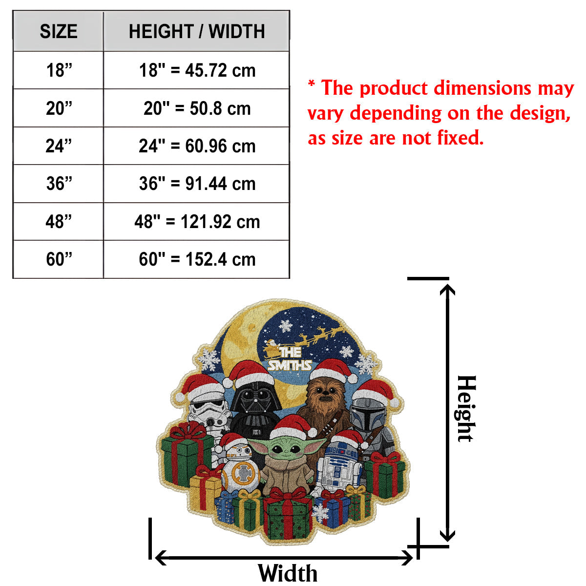 Merry Christmas - Personalized The Force Non-Slip Tufted Rug