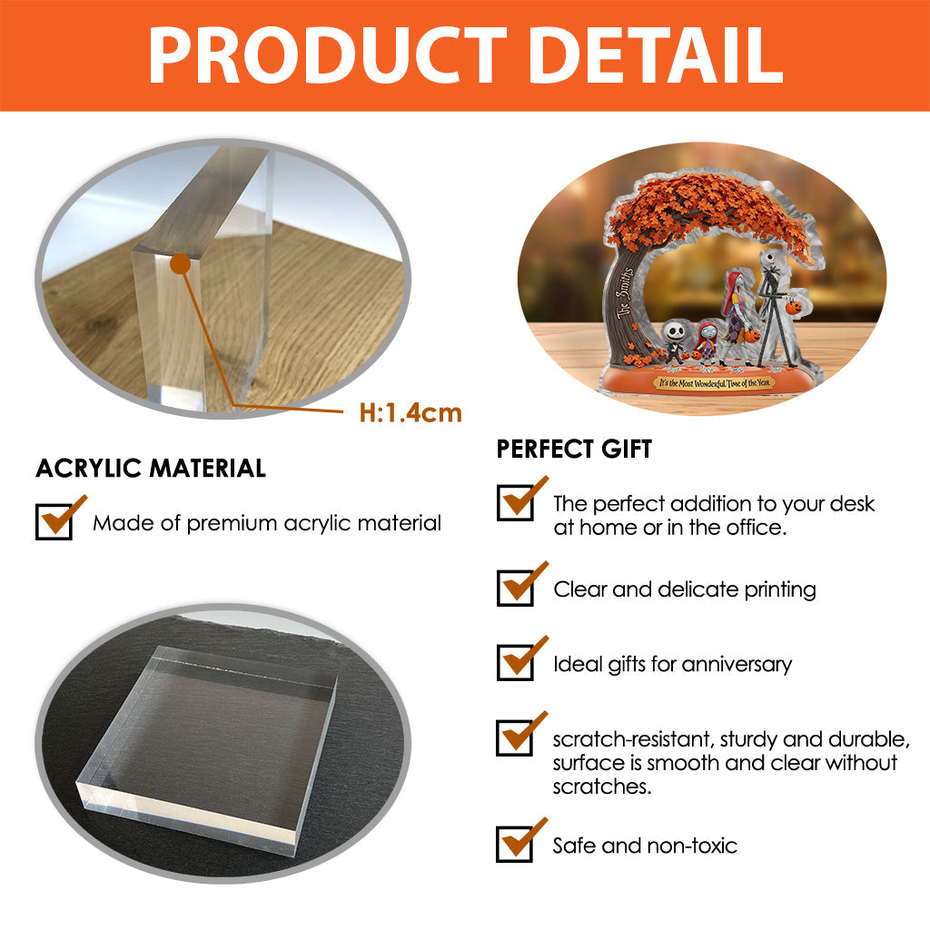 It's The Most Wonderful Time Of The Year - Personalized Nightmare Custom Shaped Acrylic Plaque