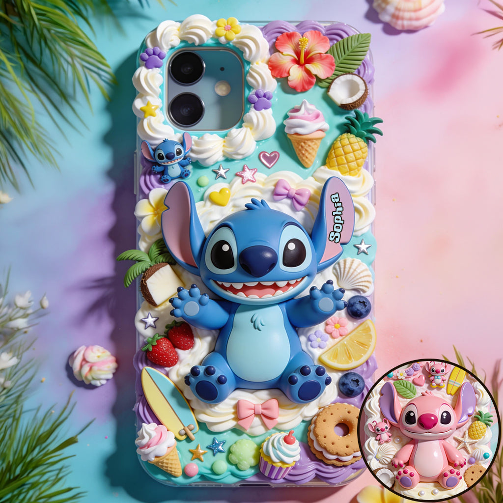 Ohana - Personalized Ohana 3D Embossed Leather Phone Case