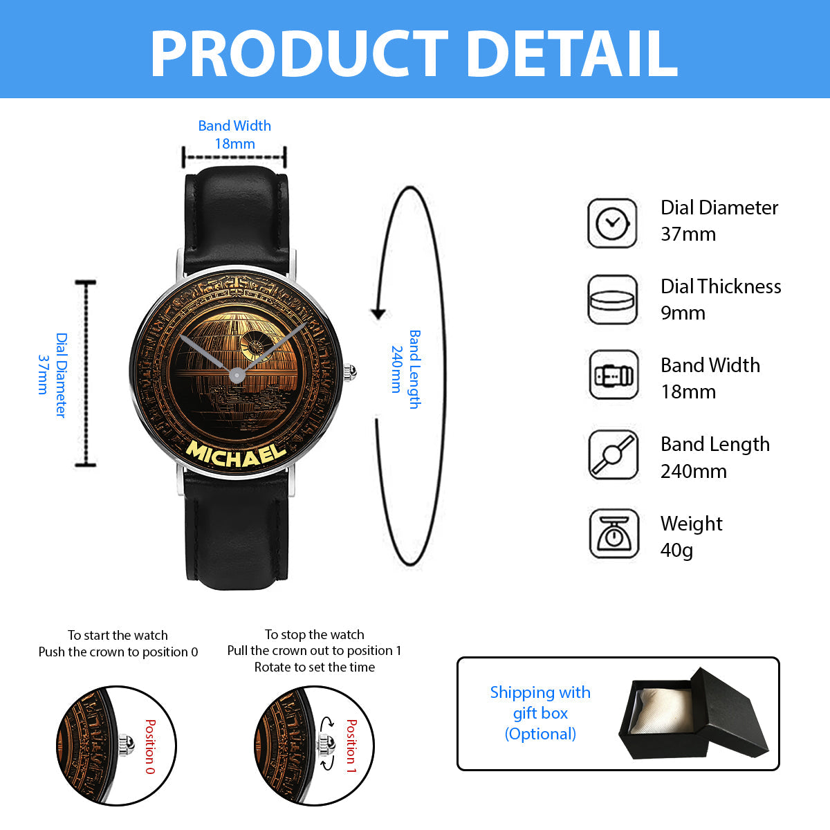 Orbital Time - Sentinel of the Stars - Personalized The Force Hand Watch