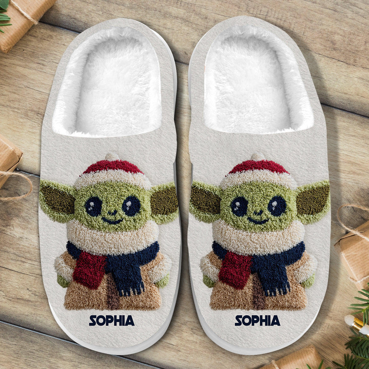 Merry Christmas - Personalized The Force Slippers