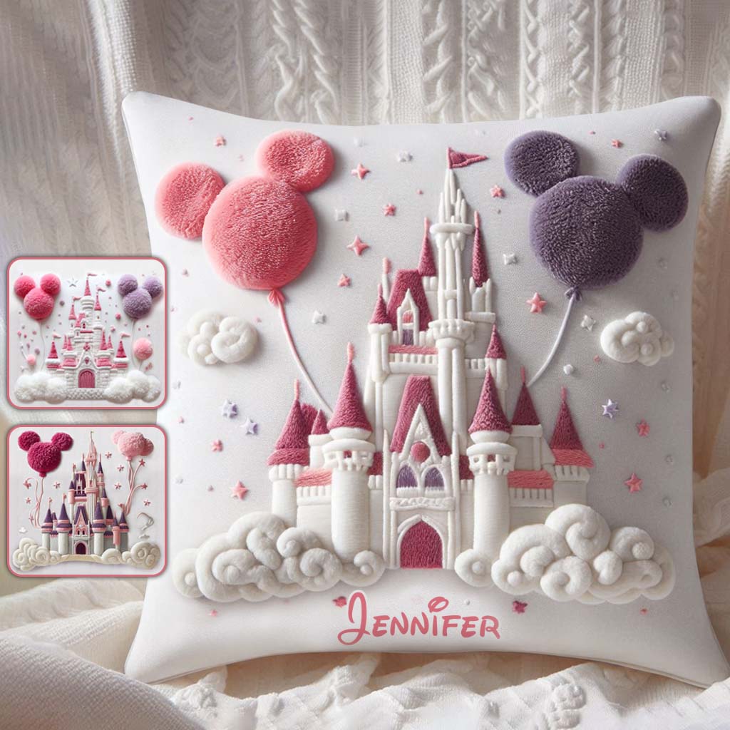 Magical Castle - Personalized Mouse Throw Pillow