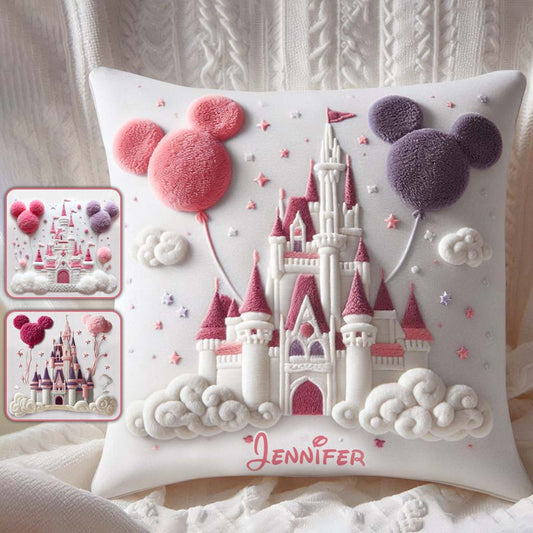 Magical Castle - Personalized Mouse Throw Pillow