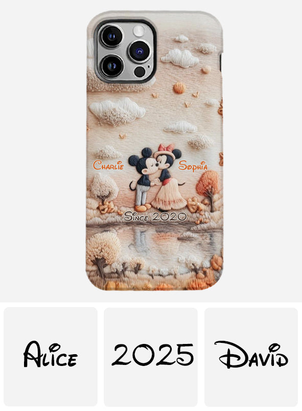 Magical Fall By The Lake - Personalized Mouse Full Print Phone Case