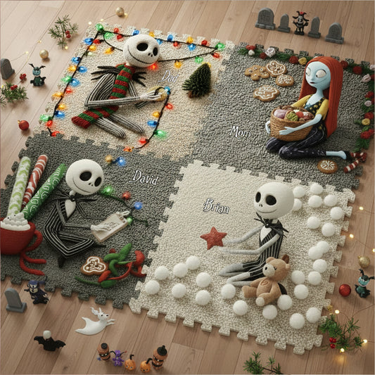 Bone to Be Jolly - Personalized Nightmare Non-Slip Tufted Rug