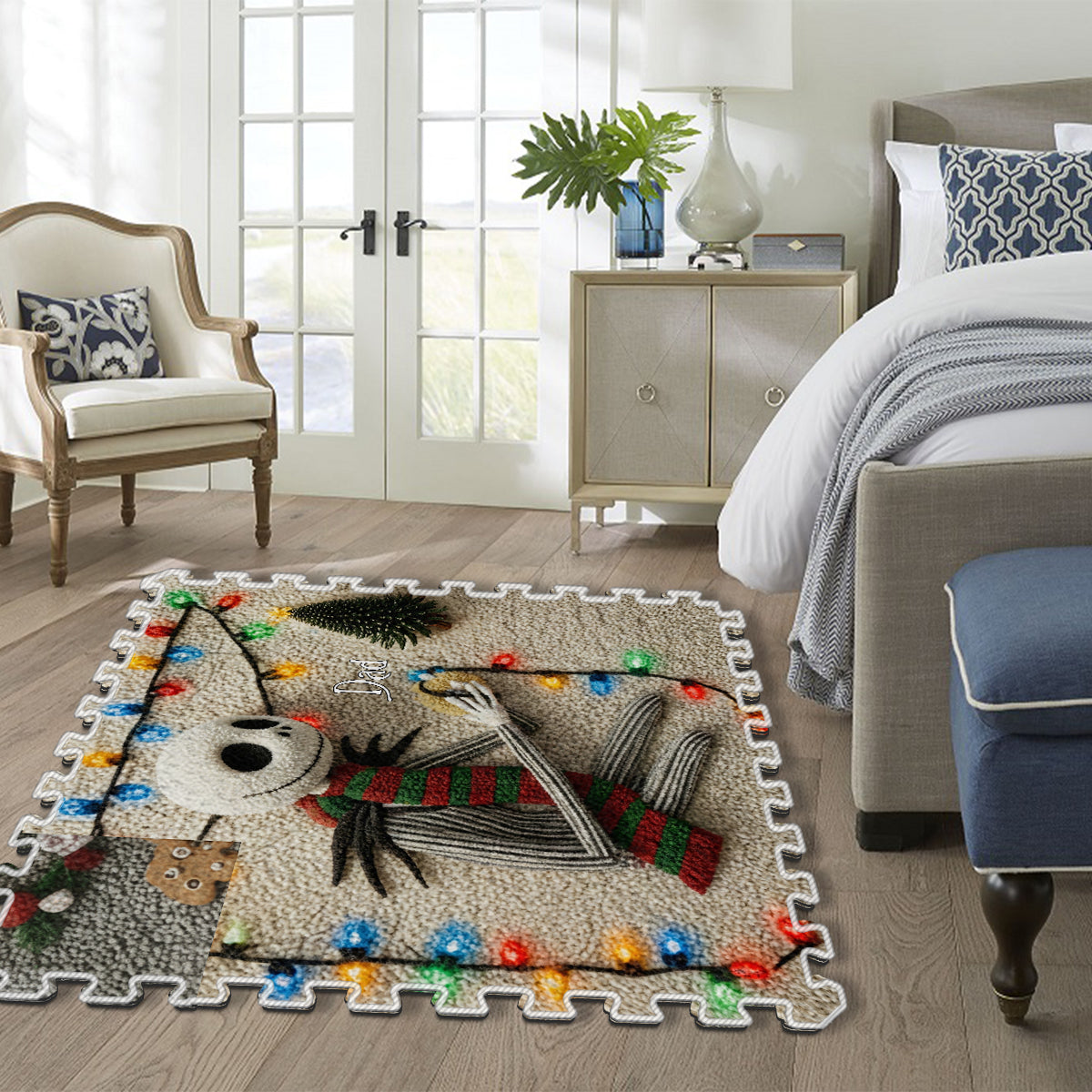 Bone to Be Jolly - Personalized Nightmare Non-Slip Tufted Rug