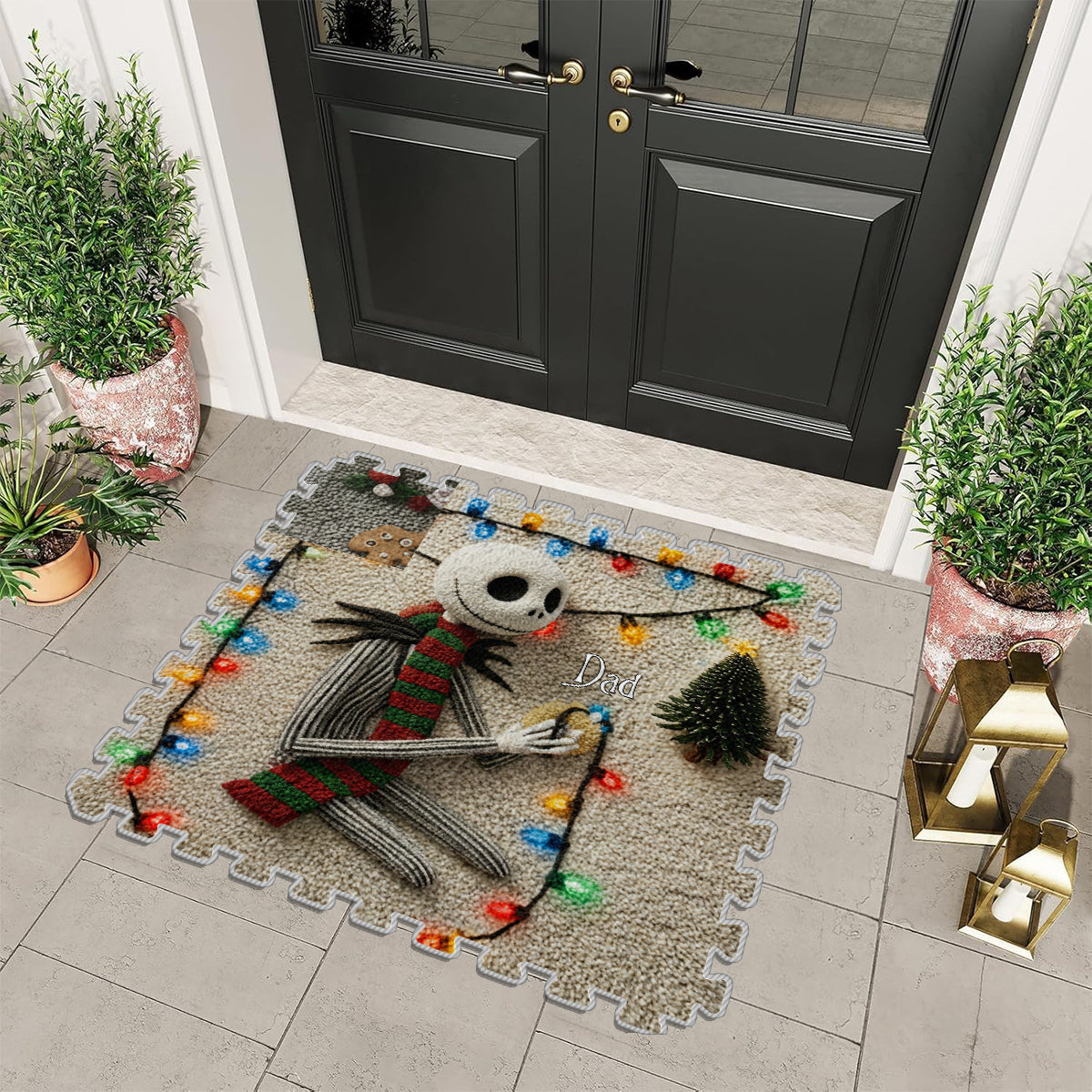 Bone to Be Jolly - Personalized Nightmare Non-Slip Tufted Rug