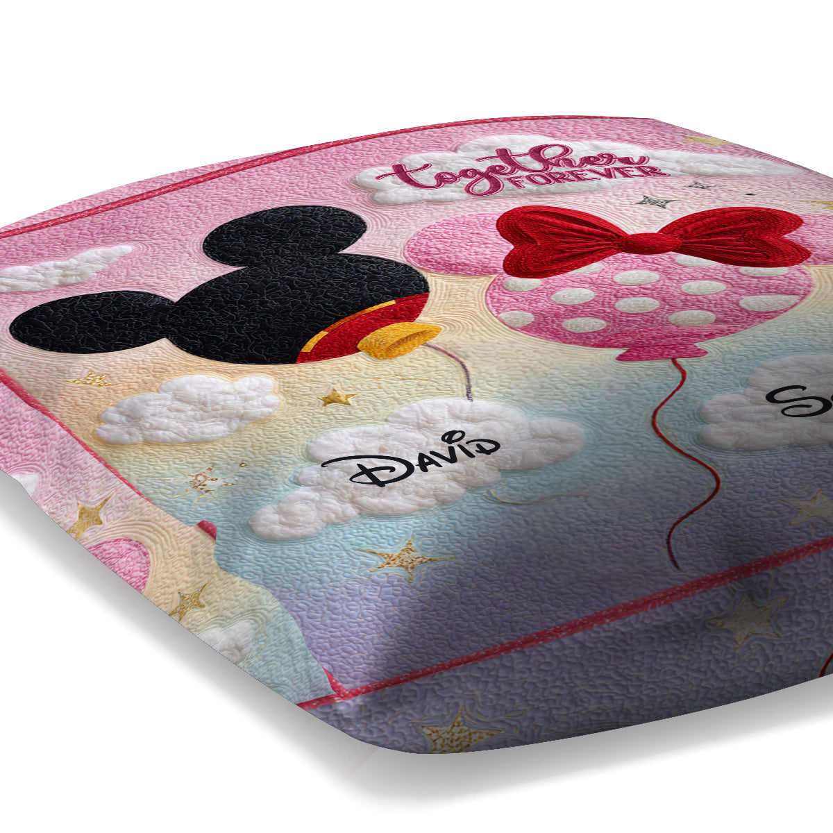 Couple Big Ears - Personalized Mouse Throw Pillow