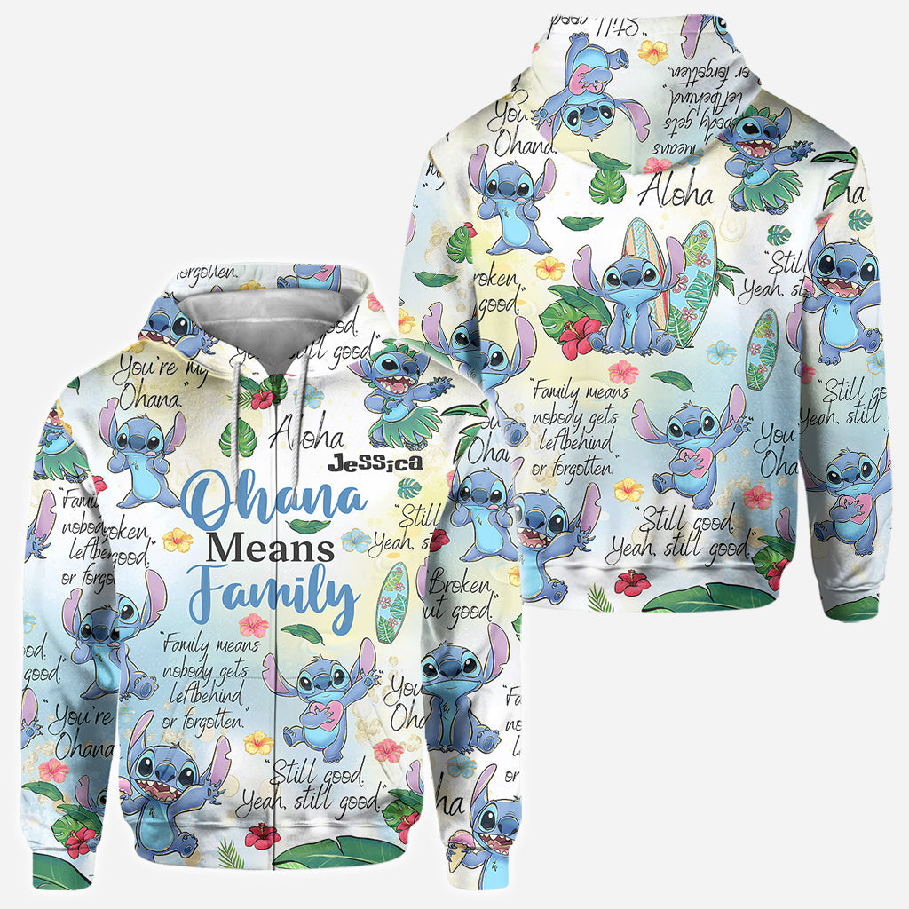 Ohana Means Family - Personalized Ohana All Over Shirt