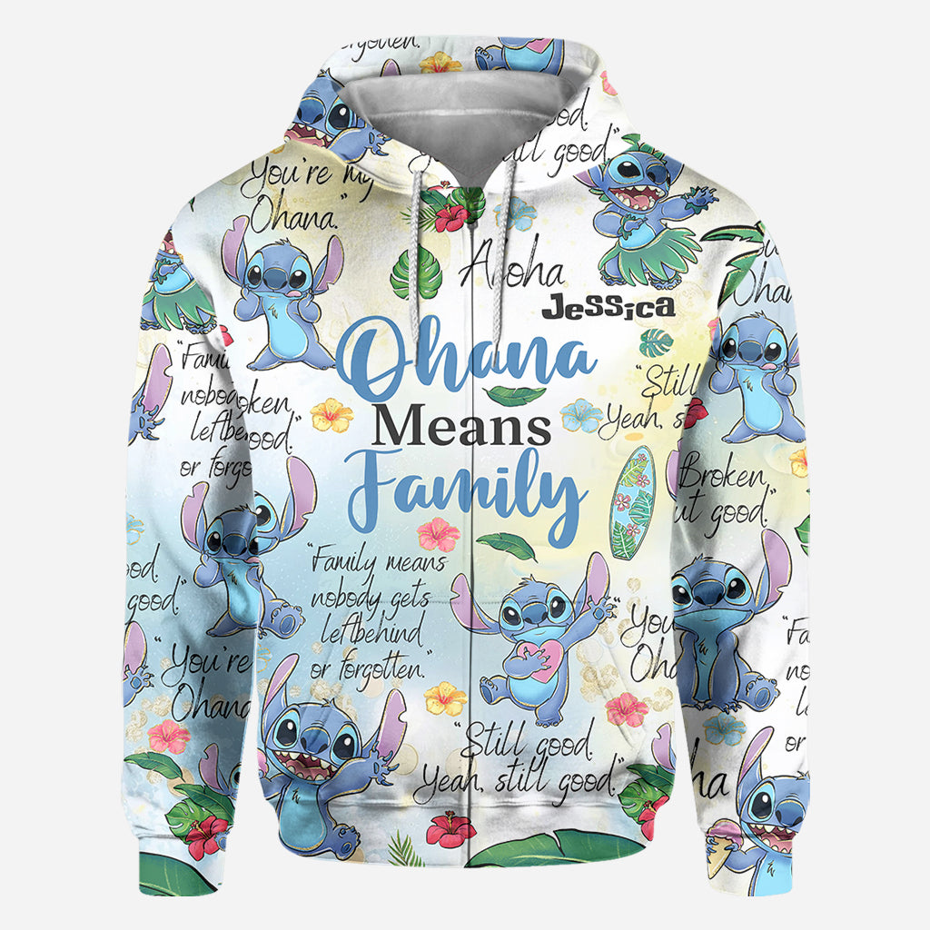 Ohana Means Family - Personalized Ohana All Over Shirt
