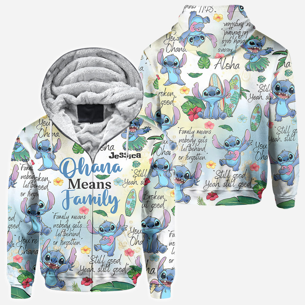 Ohana Means Family - Personalized Ohana All Over Shirt