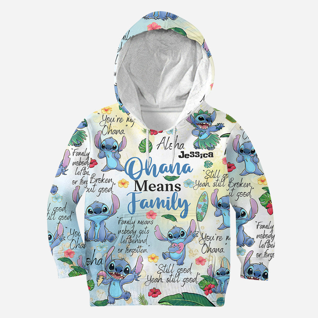 Ohana Means Family - Personalized Ohana All Over Shirt