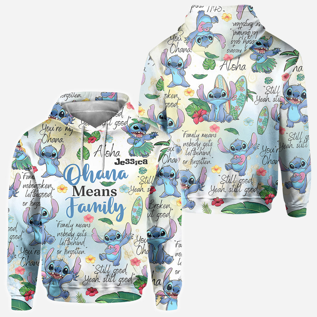Ohana Means Family - Personalized Ohana All Over Shirt