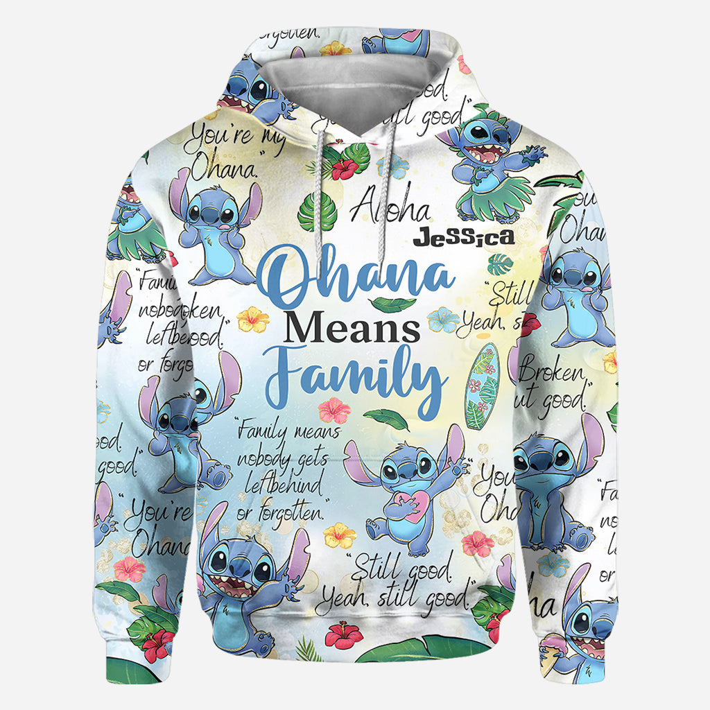 Ohana Means Family - Personalized Ohana All Over Shirt