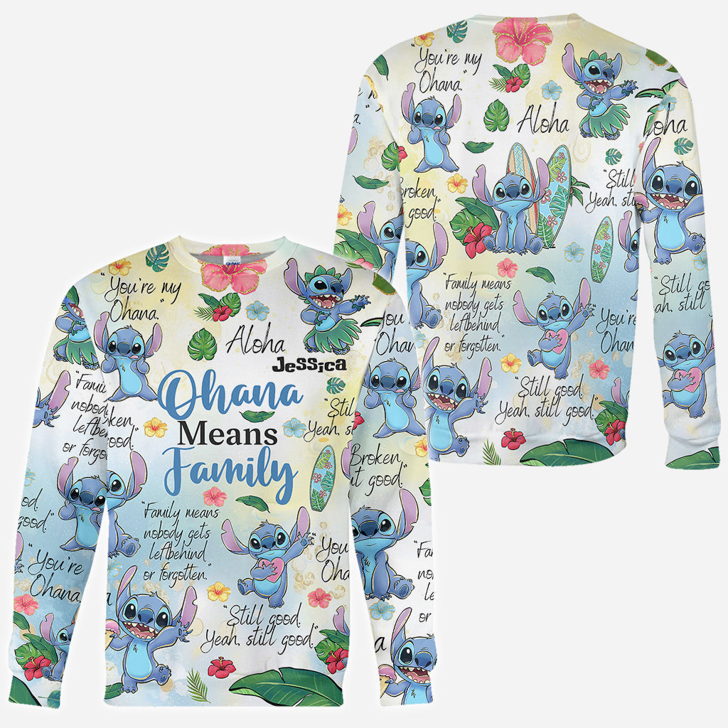 Ohana Means Family - Personalized Ohana All Over Shirt