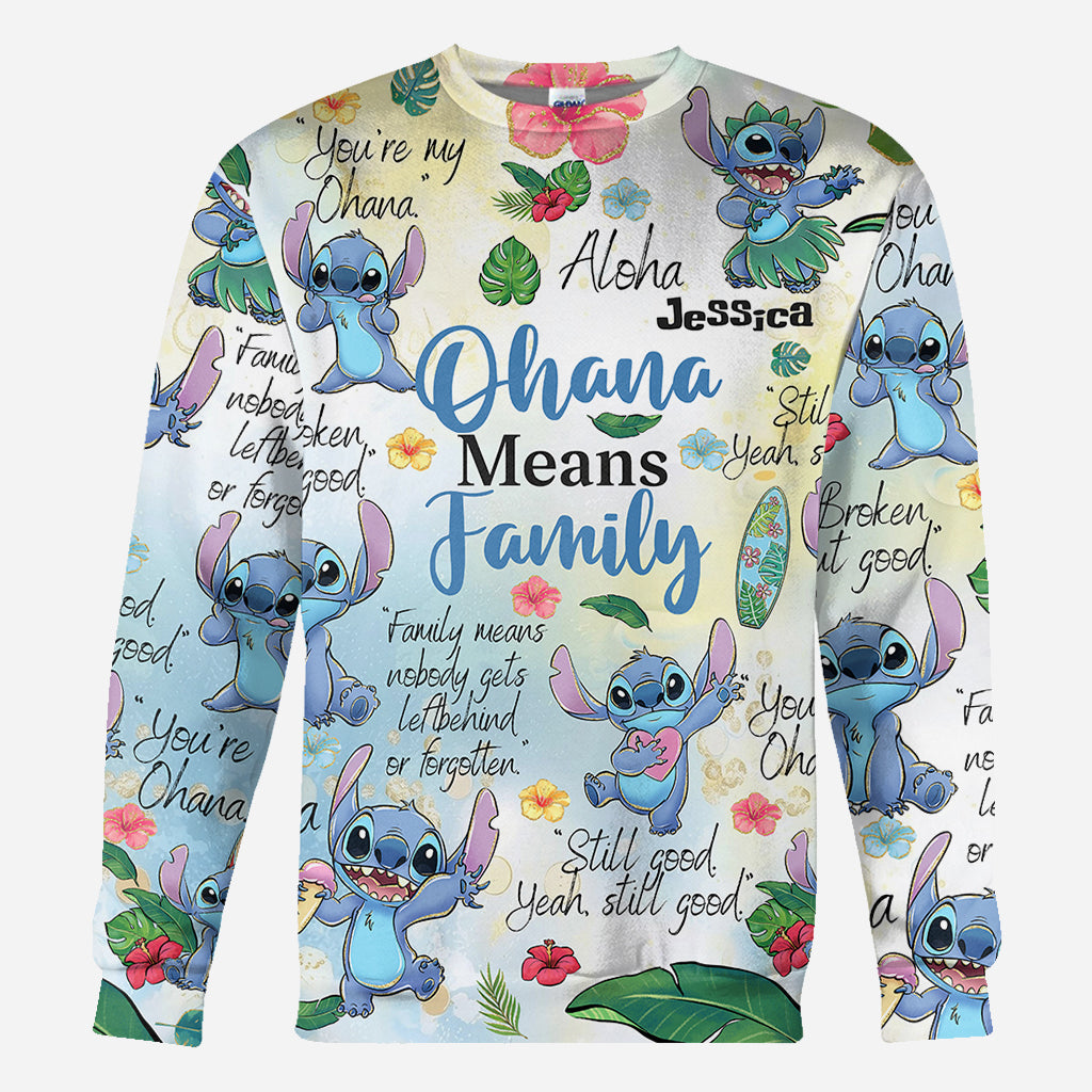 Ohana Means Family - Personalized Ohana All Over Shirt