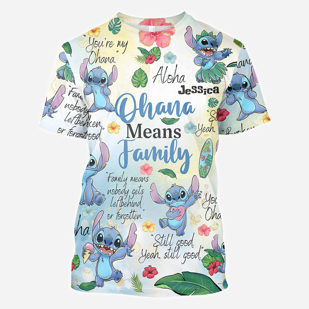 Ohana Means Family - Personalized Ohana All Over Shirt