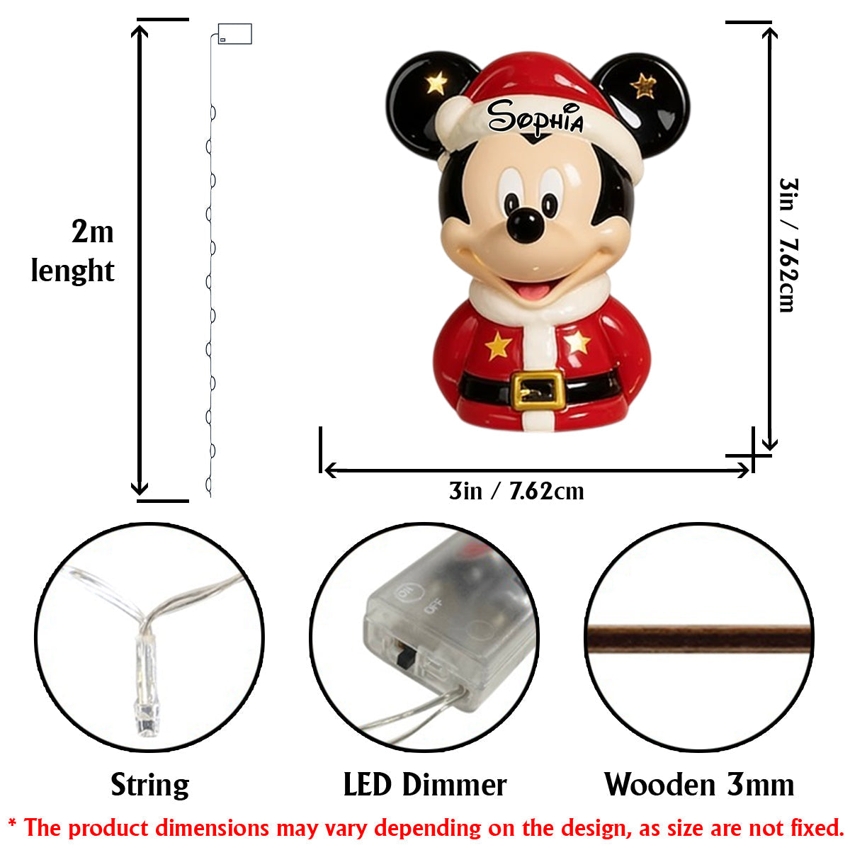 Magical Christmas - Personalized Mouse String Lights