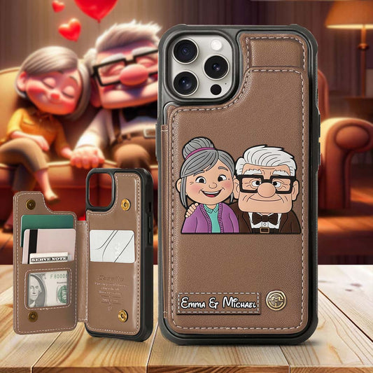 Couple Adventure Custom Name - Personalized Mouse Wallet Phone Case