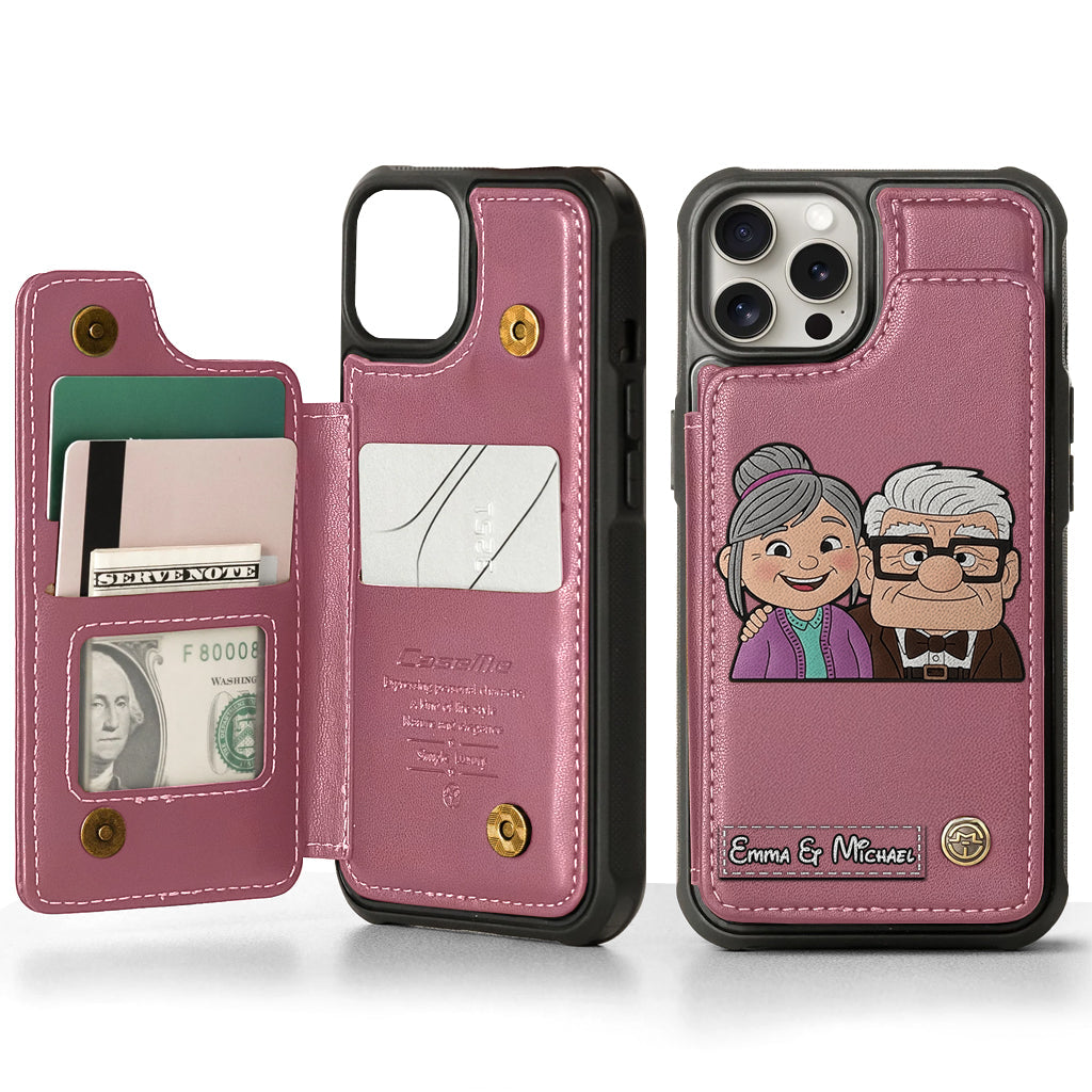 Couple Adventure Custom Name - Personalized Mouse Wallet Phone Case