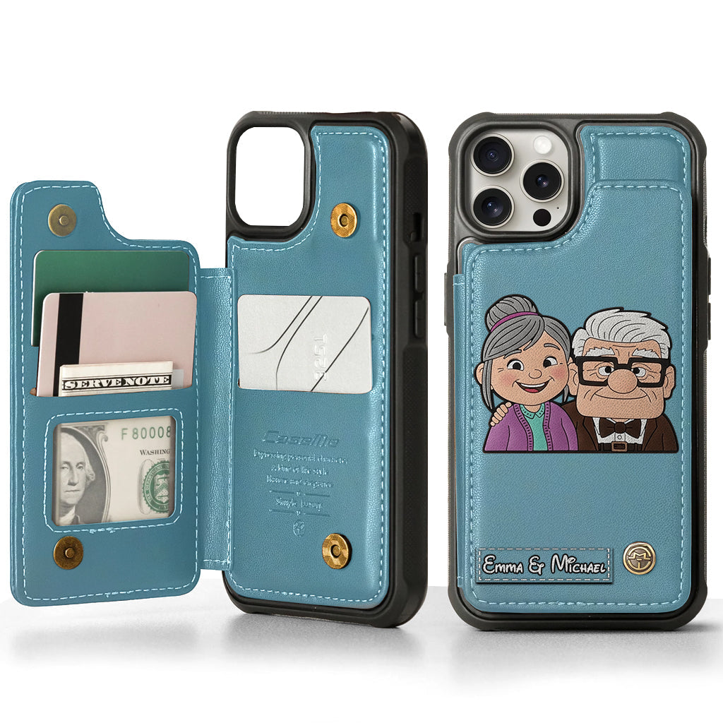 Couple Adventure Custom Name - Personalized Mouse Wallet Phone Case