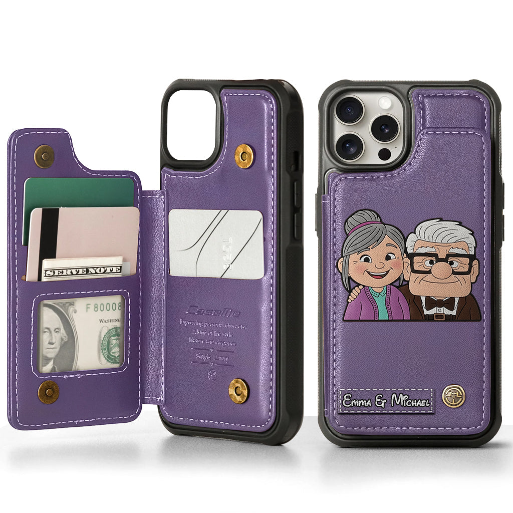 Couple Adventure Custom Name - Personalized Mouse Wallet Phone Case