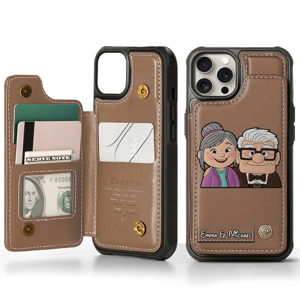 Couple Adventure Custom Name - Personalized Mouse Wallet Phone Case