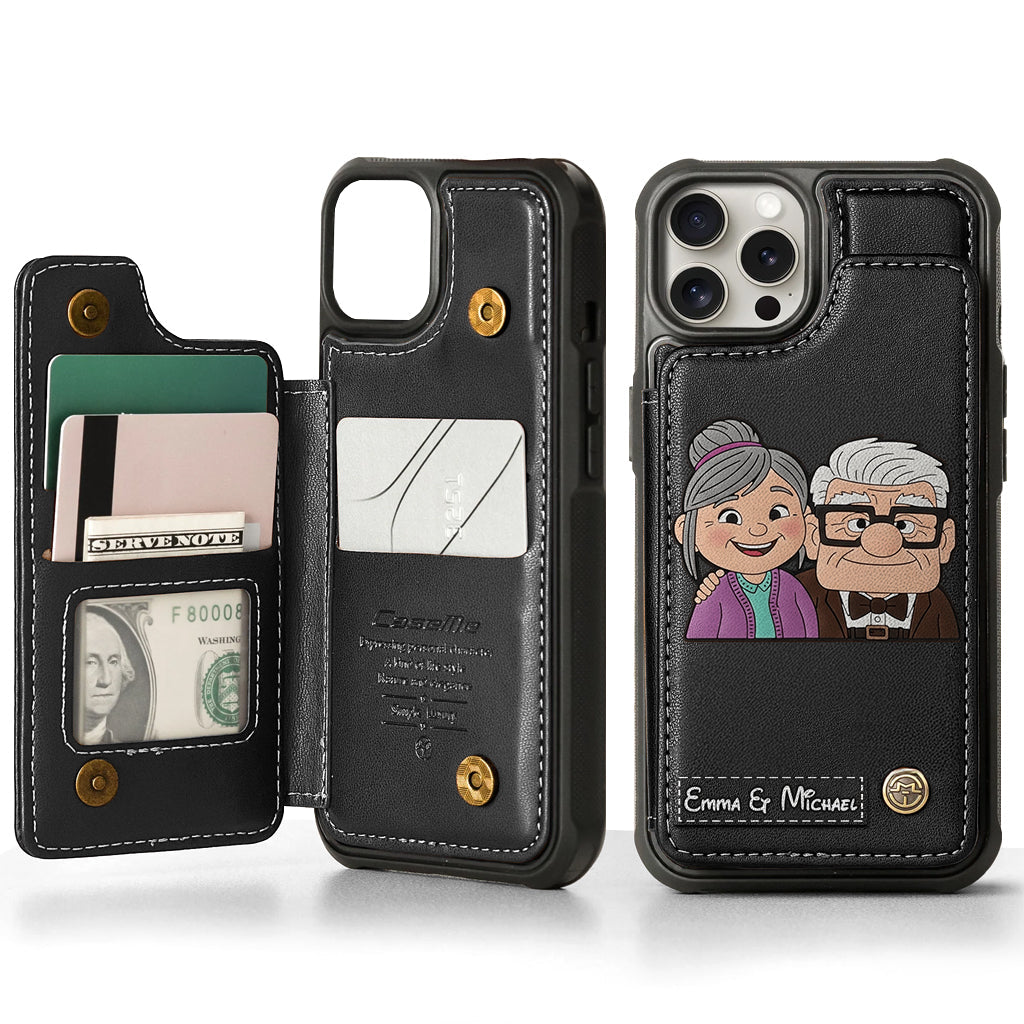 Couple Adventure Custom Name - Personalized Mouse Wallet Phone Case