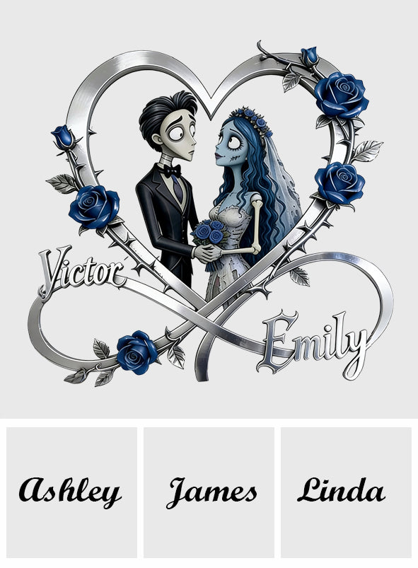 Can A Heart Break Even If It's Stop Beating? - Personalized Halloween Bride Cut Metal Sign