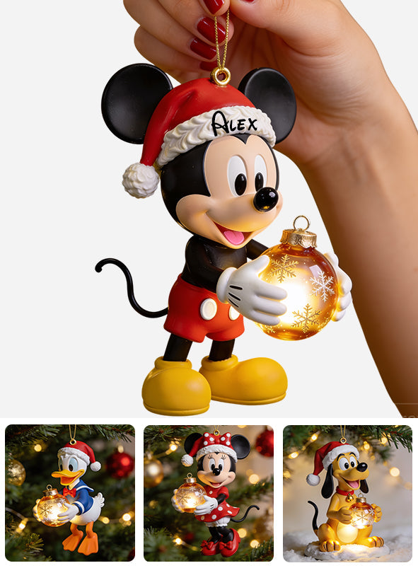 Magical Christmas - Personalized Mouse Premium 3D Ornament