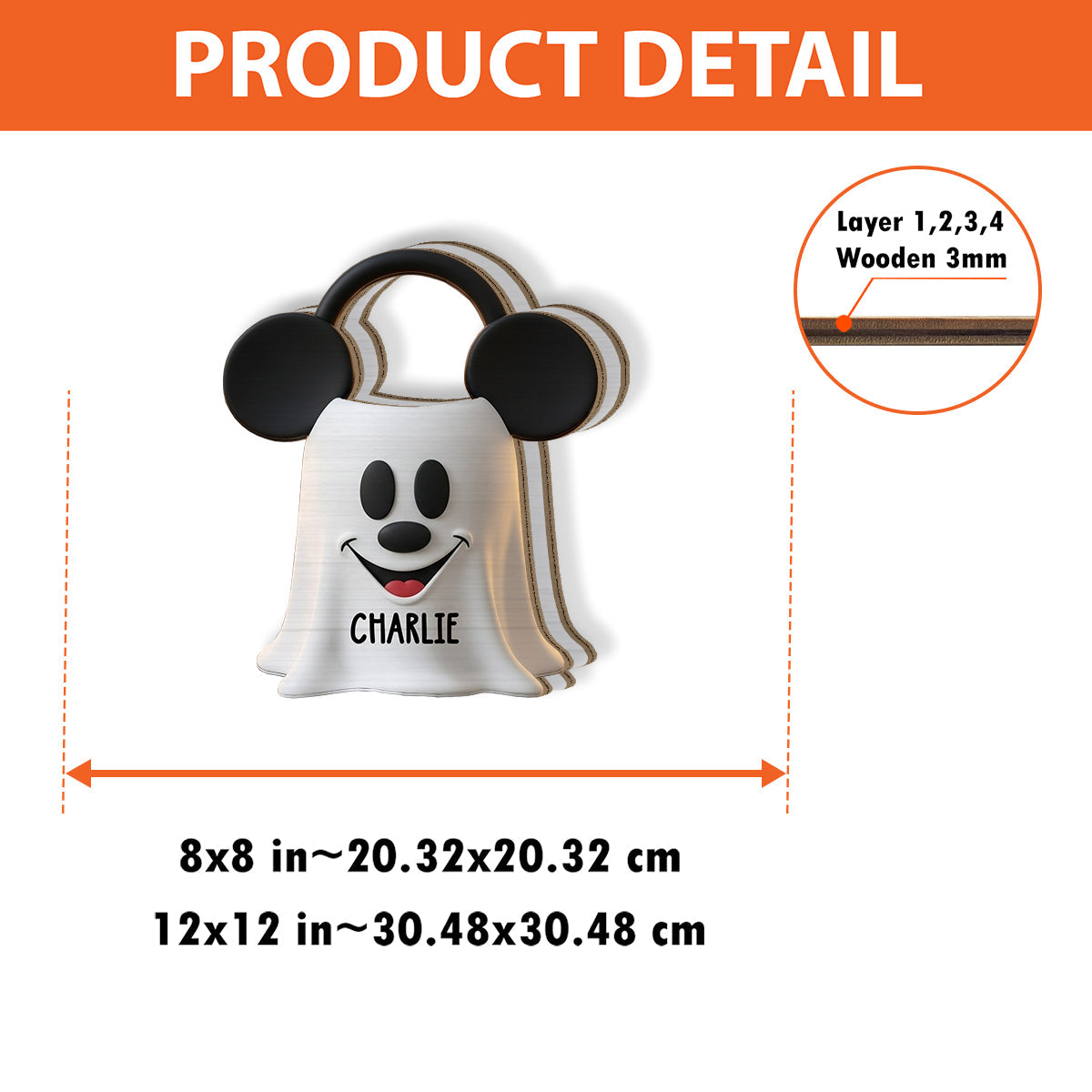 Perfect Trick Or Treat Halloween Gift For Kids - Personalized Mouse Wooden Desk Organizer