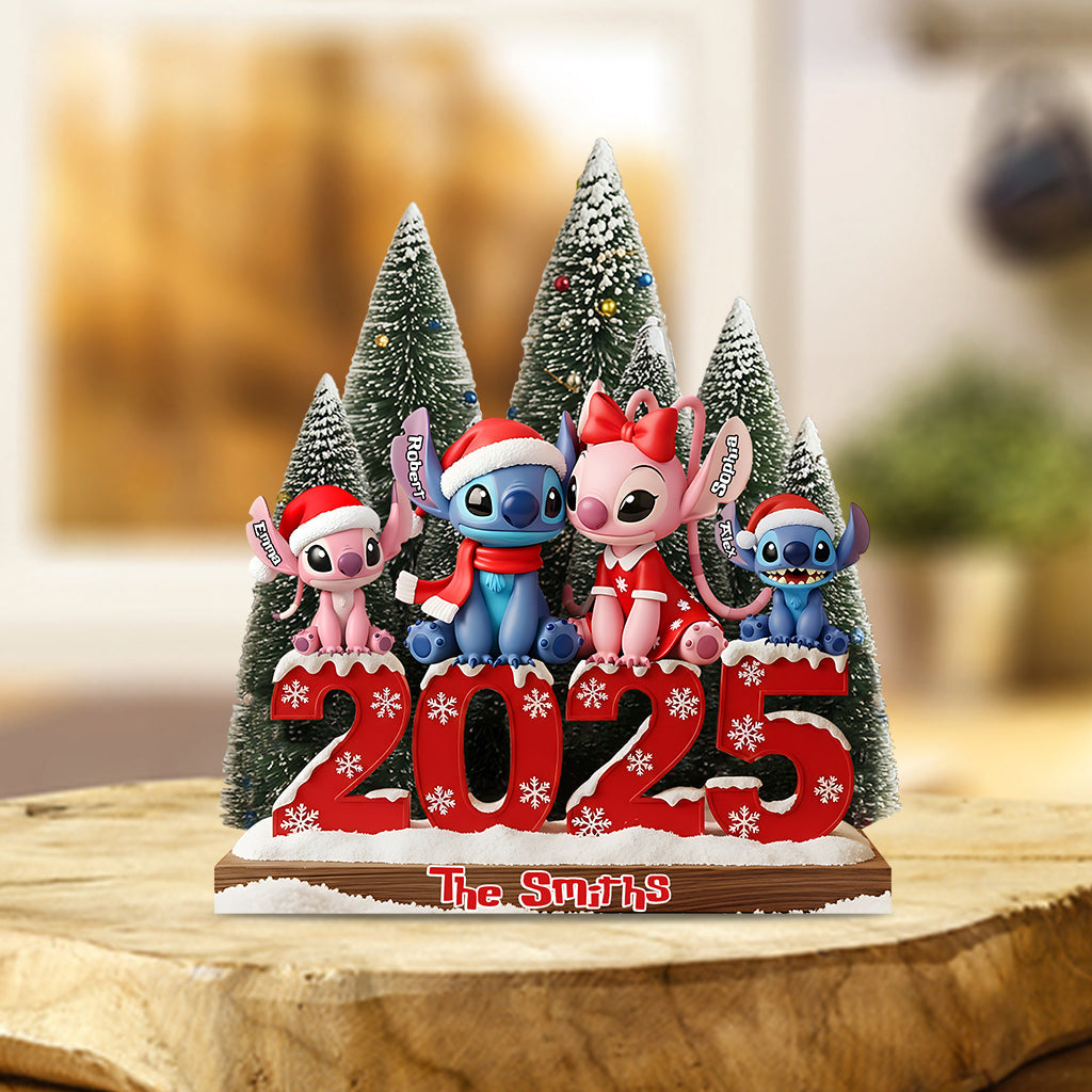 Merry Christmas - Personalized Ohana Custom Shaped Acrylic Plaque