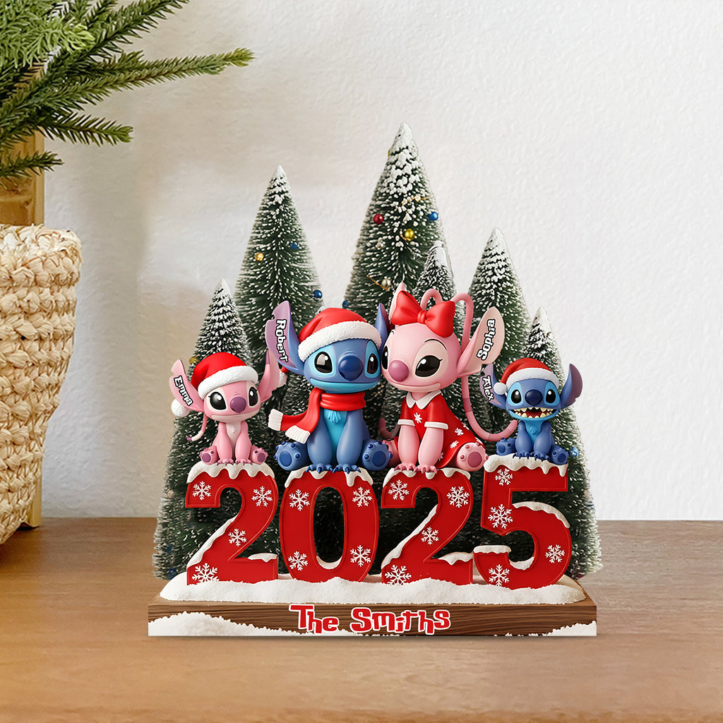 Merry Christmas - Personalized Ohana Custom Shaped Acrylic Plaque