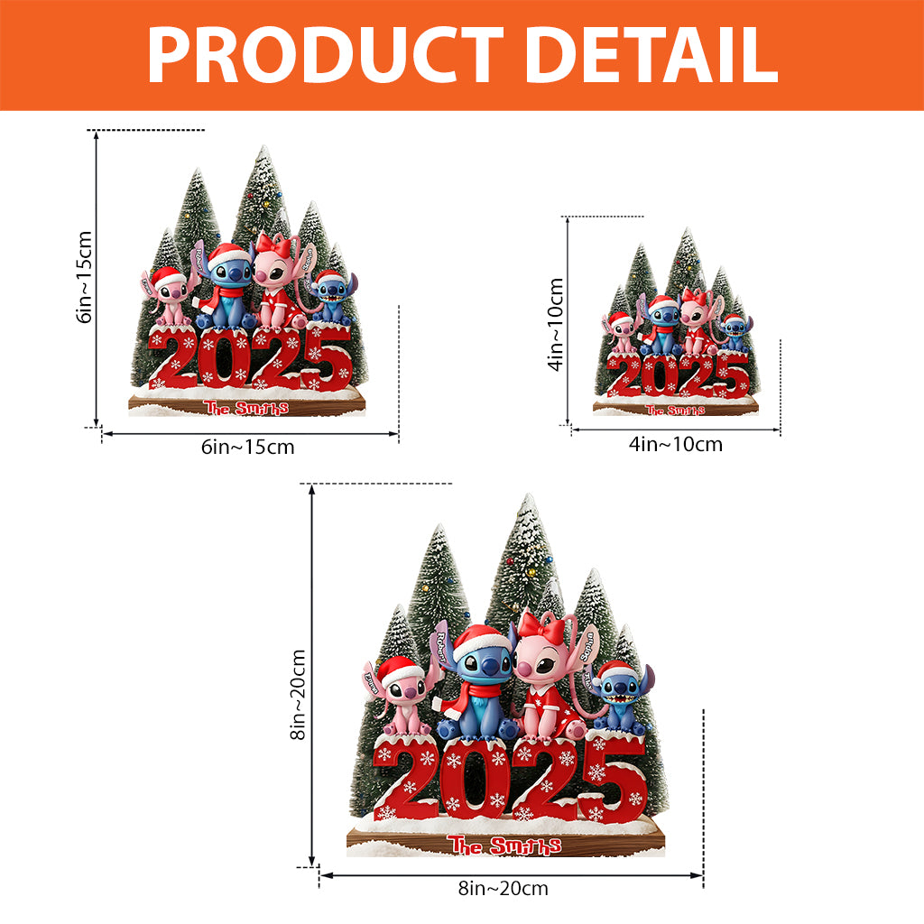 Merry Christmas - Personalized Ohana Custom Shaped Acrylic Plaque