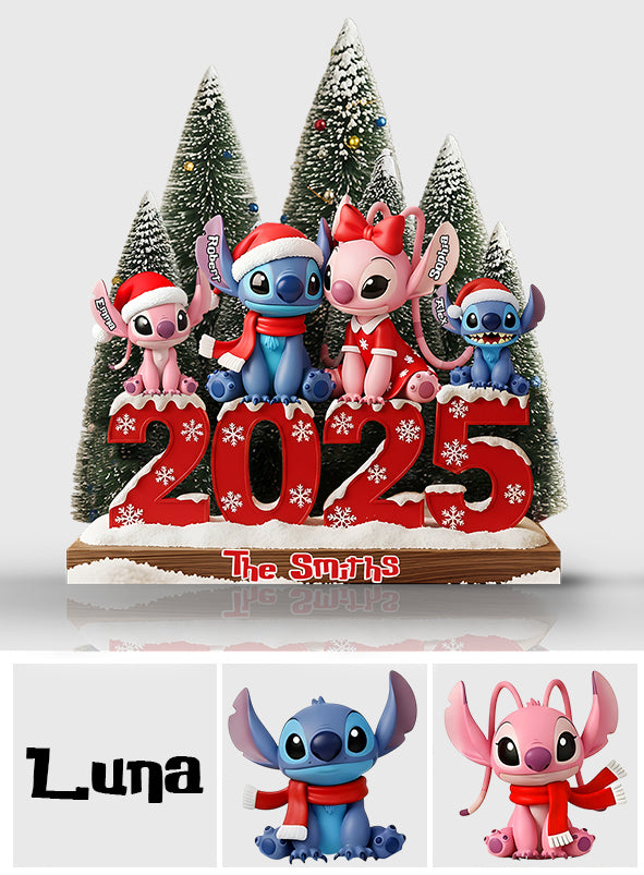 Merry Christmas - Personalized Ohana Custom Shaped Acrylic Plaque