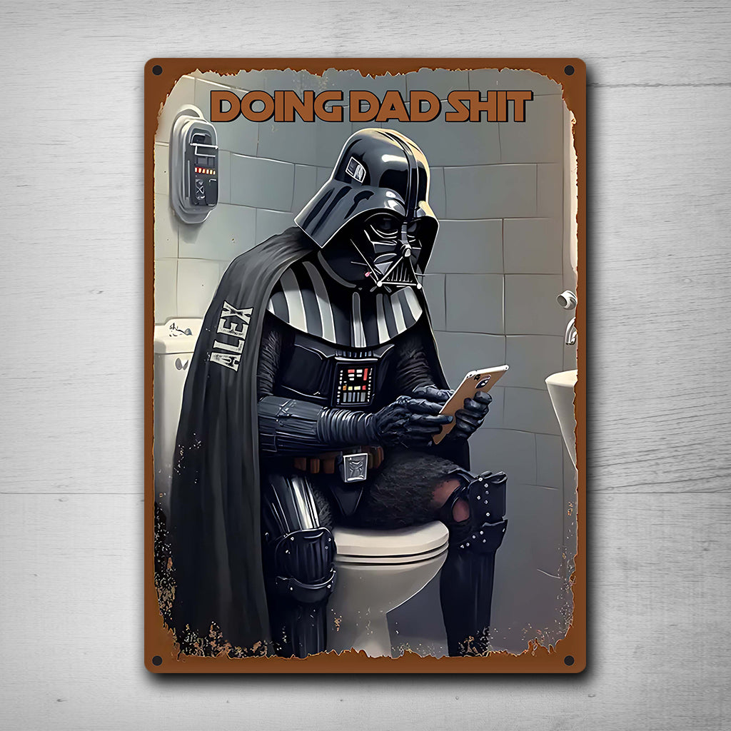 Doing Dad Shit - Personalized The Force Rectangle Metal Sign