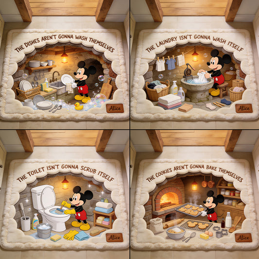 Someone's Always Helping - Personalized Mouse Non-Slip Tufted Rug