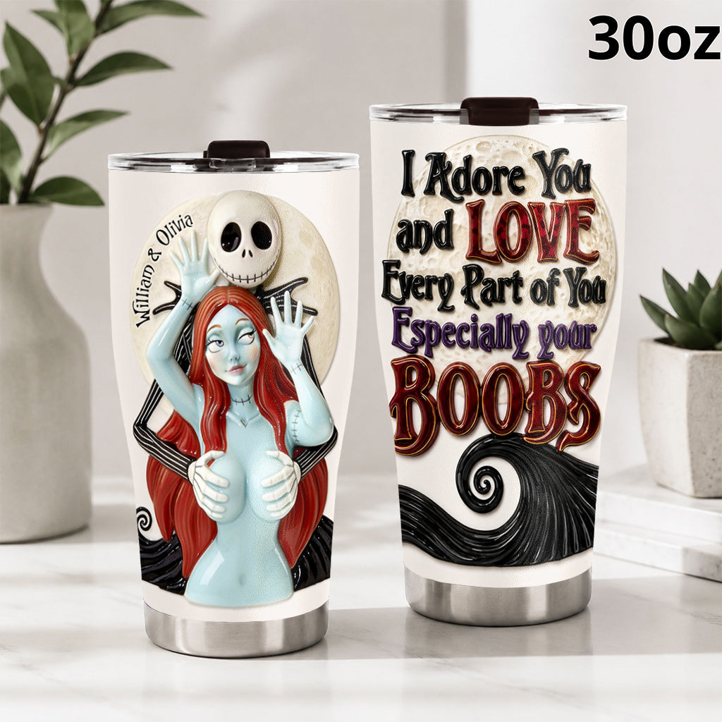 Naughty Spooky Couple - Personalized Nightmare Tumbler