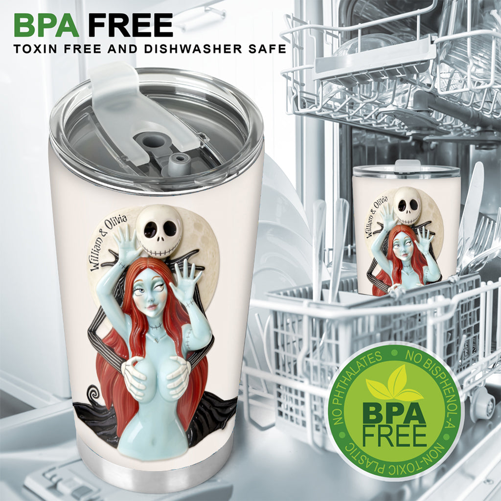 Naughty Spooky Couple - Personalized Nightmare Tumbler