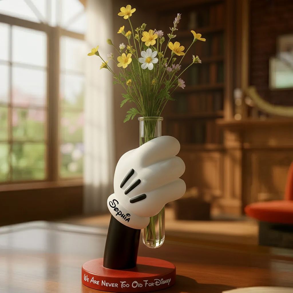 Never Too Old For Disney - Personalized Mouse Custom Shape Acrylic Flower Vase