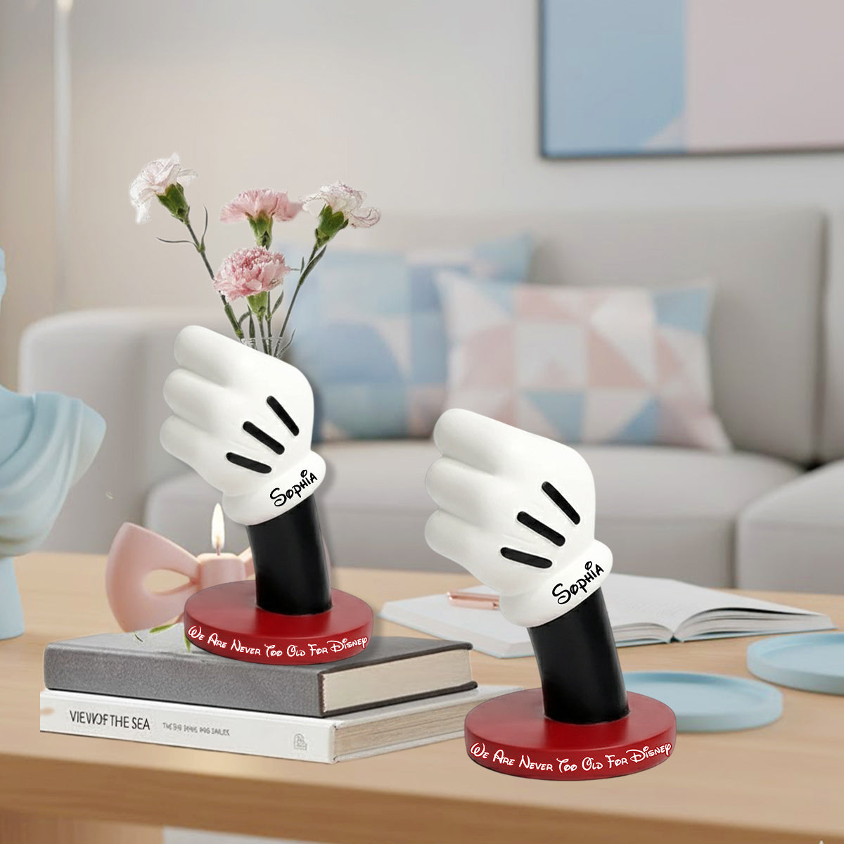 Never Too Old For Disney - Personalized Mouse Custom Shape Acrylic Flower Vase