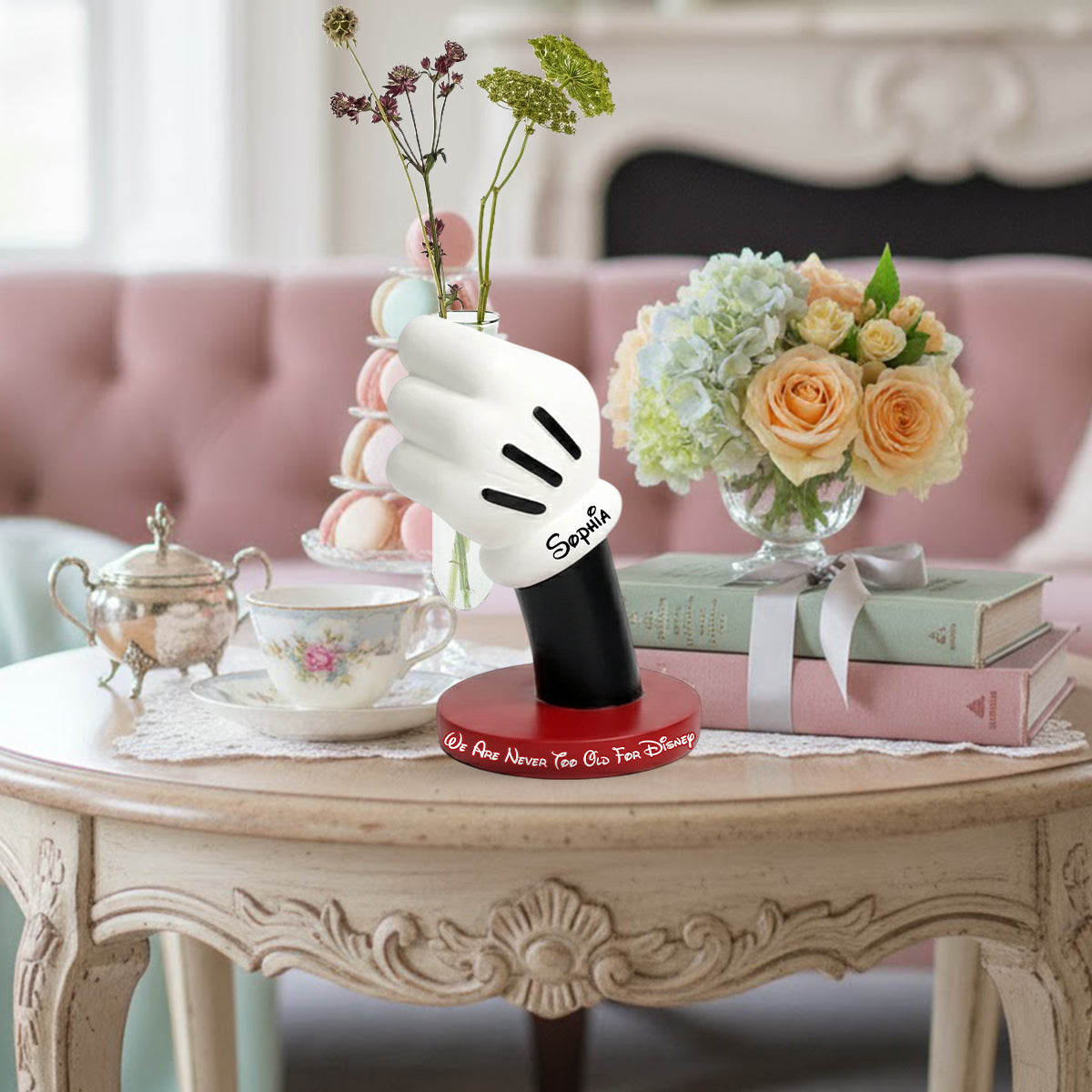 Never Too Old For Disney - Personalized Mouse Custom Shape Acrylic Flower Vase